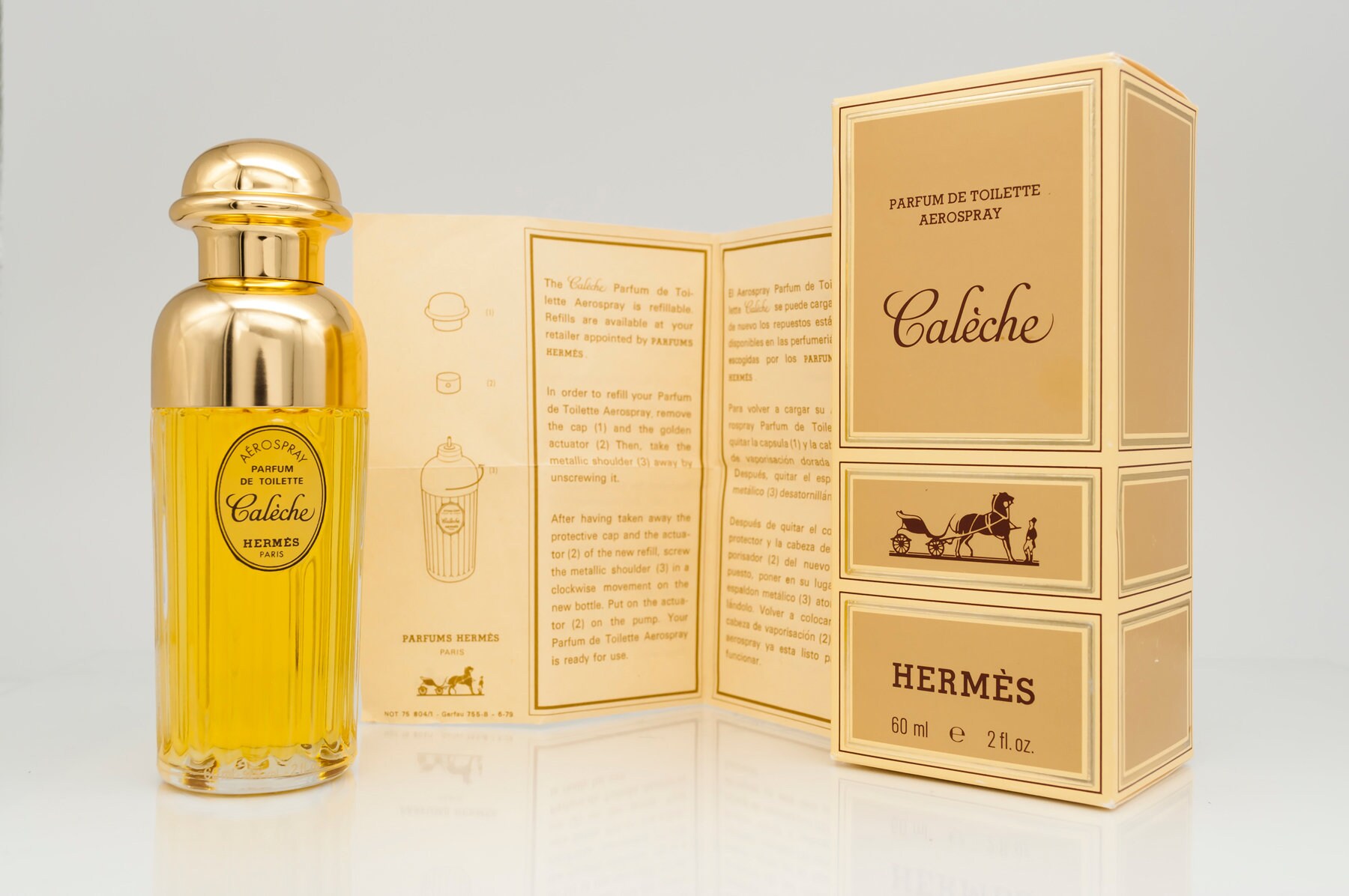 CALECHE HERMES Toilet Perfume PDT 60 ml Vintage Etsy