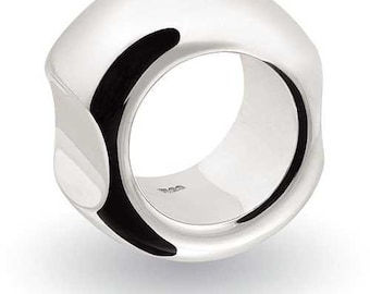 Eyecatcher Bandring-925/000 Silver-15 mm wide-GEMP Collection