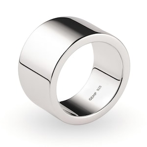 Eye-catcher | Band ring | 925/000 silver | 15 mm gradient | GEMP collection