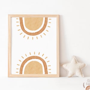 Nursery Wall Art Sun Print Nursery Decor Printable Wall Art Nursery Prints Digital Prints Nursery Art Kids Room Art Baby Room Decor