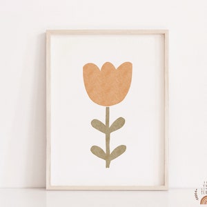 Impresión de flores ilustradas / Vivero floral / Arte floral / Pared de la galería de la guardería / Regalo de baby shower / Arte caprichoso / DESCARGA INSTANTE
