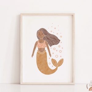 Nursery Wall Art Little Mermaid Nursery Decor Printable Wall Art Nursery Prints Digital Prints Nursery Art Kids Room Art Baby Room Decor