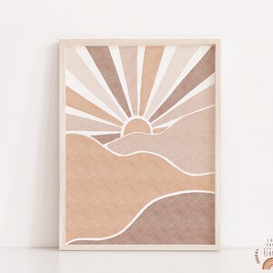 Sun Print Nursery Wall Art Sunset Art Nursery Decor Printable Wall Art Nursery Prints Digital Prints Nursery Art Kids Room Art