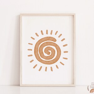 Sun Print Nursery Wall Art Sunset Art Nursery Decor Printable Wall Art Nursery Prints Digital Prints Nursery Art Kids Room Art
