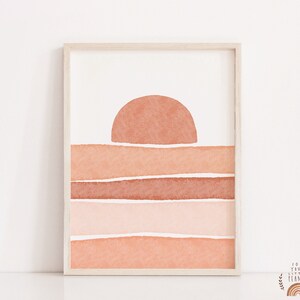 Sun Print Nursery Wall Art Sunset Art Nursery Decor Printable Wall Art Nursery Prints Digital Prints Nursery Art Kids Room Art