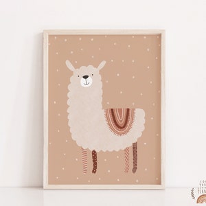 Llama Print Nursery Wall Art Llama Poster Nursery Decor Printable Wall Art Nursery Prints Digital Prints Nursery Art Kids Room Art