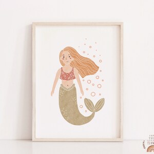 Nursery Wall Art Little Mermaid Nursery Decor Printable Wall Art Nursery Prints Digital Prints Nursery Art Kids Room Art Baby Room Decor