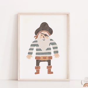 Pirate Print Nursery Wall Art Pirate Poster Nursery Decor Printable Wall Art Nursery Prints Digital Prints Nursery Art Kids Room Art