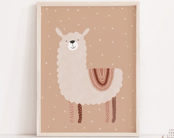 Llama Nursery Art Print | Whimsical Kids Room Decor (Digital Download)