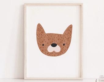 Dog Print Nursery Wall Art Dog Poster Nursery Decor Printable Wall Art Nursery Prints Digital Prints Nursery Art Kids Room Art