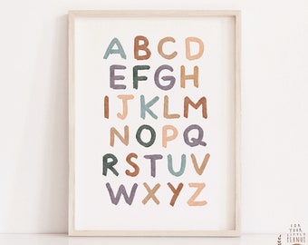 ABC Alphabet Nursery Print | Whimsical Kids Room Decor (Digital Download)