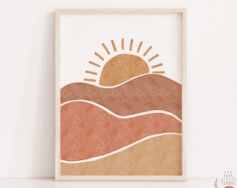 Zon print kinderkamer muur kunst zonsondergang kunst kinderkamer decor afdrukbare muur kunst kinderkamer prints digitale prints kinderkamer kunst kinderkamer kunst