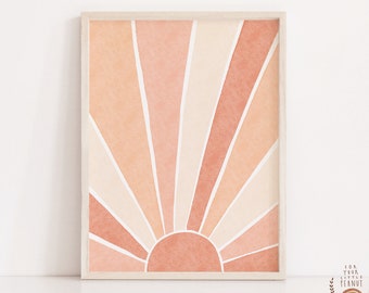 Zon print kinderkamer muur kunst zonsondergang kunst kinderkamer decor afdrukbare muur kunst kinderkamer prints digitale prints kinderkamer kunst kinderkamer kunst