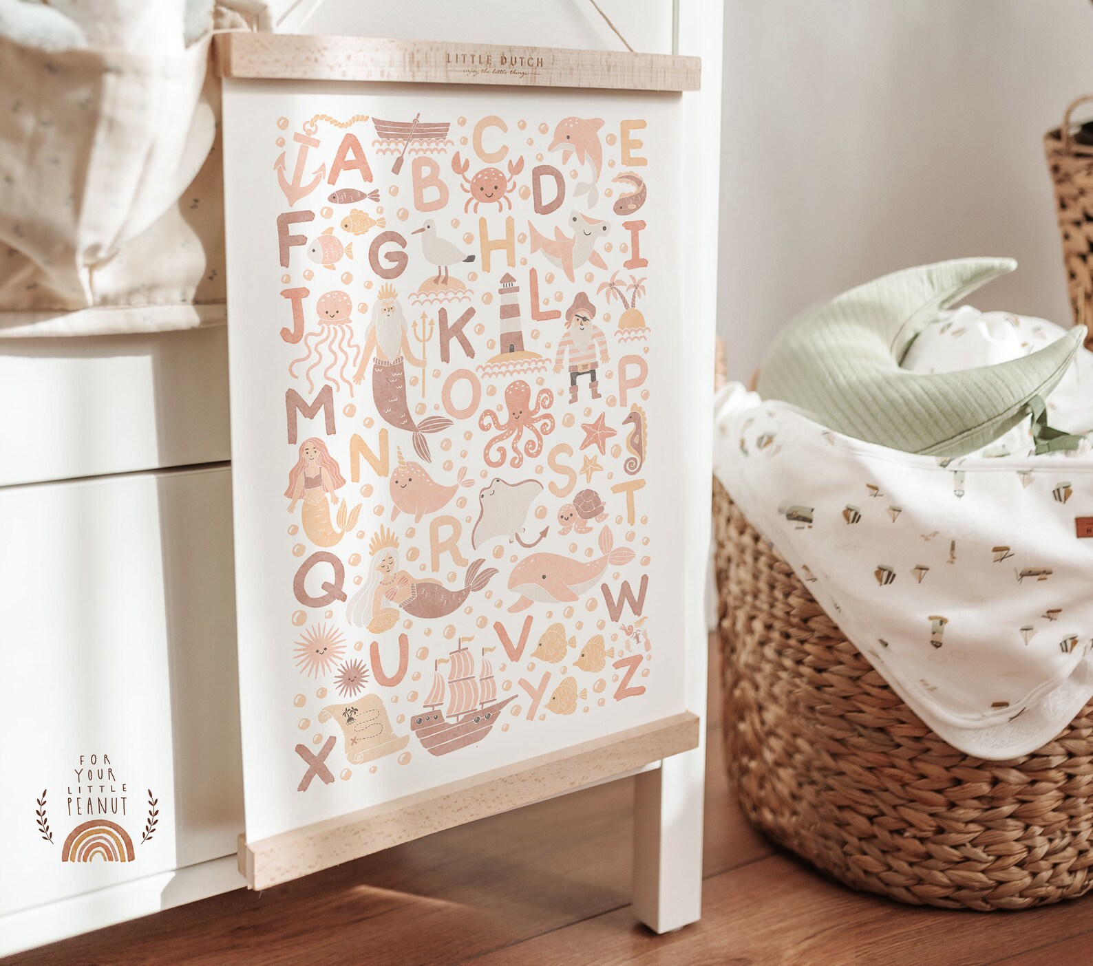 ABC Poster Nursery Wall Art Alphabet Poster Nursery Decor Printable ...