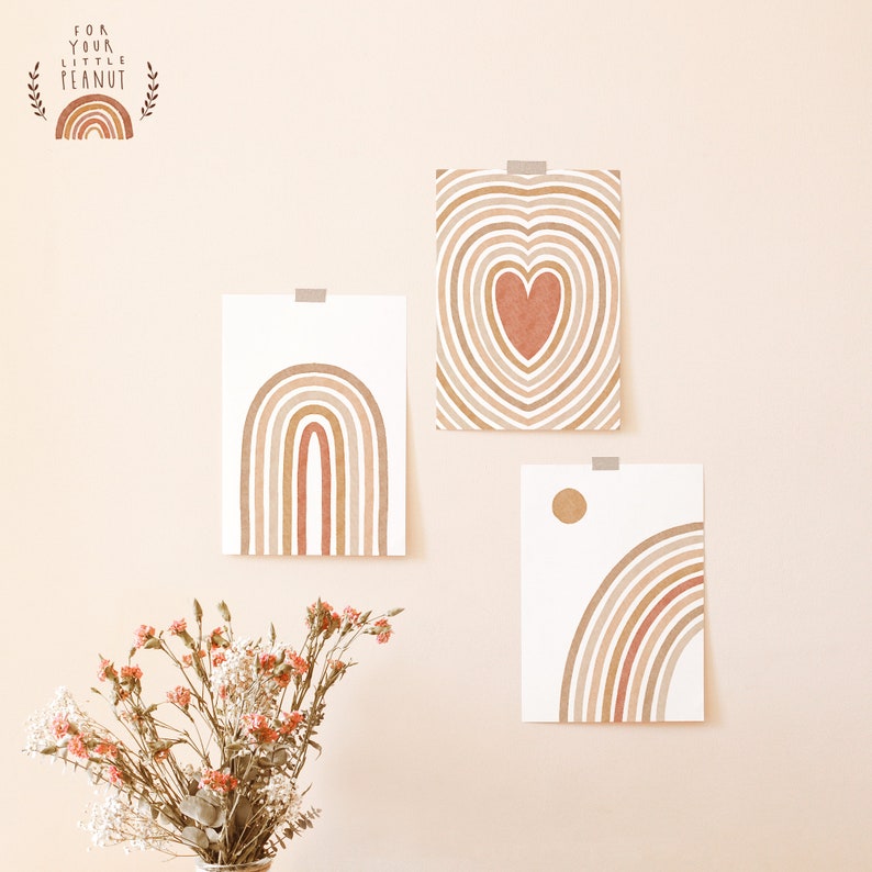 Set of Three Nursery Prints Kids Printable Wall Art Instant - Etsy