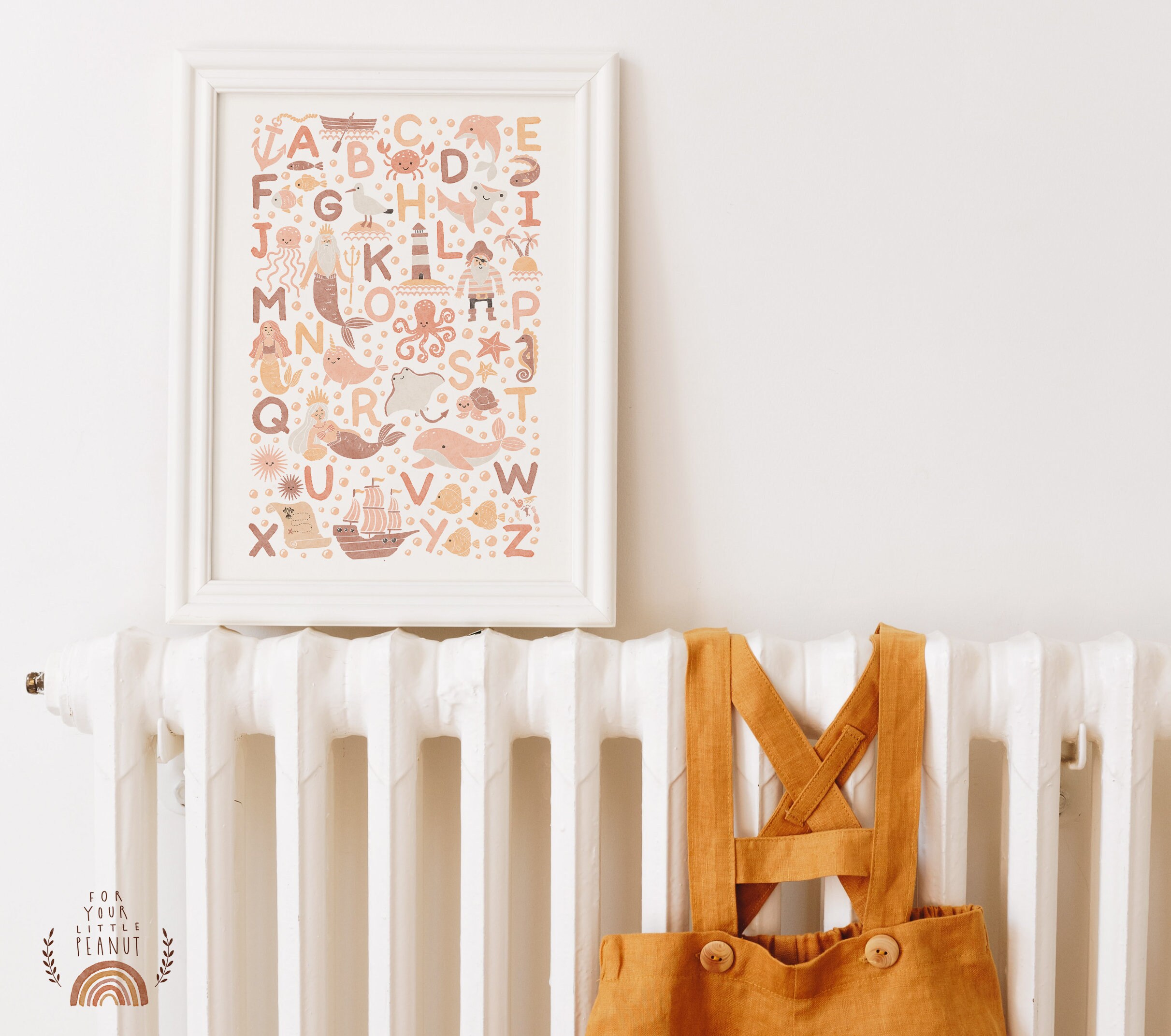 ABC Poster Nursery Wall Art Alphabet Poster Nursery Decor Printable ...