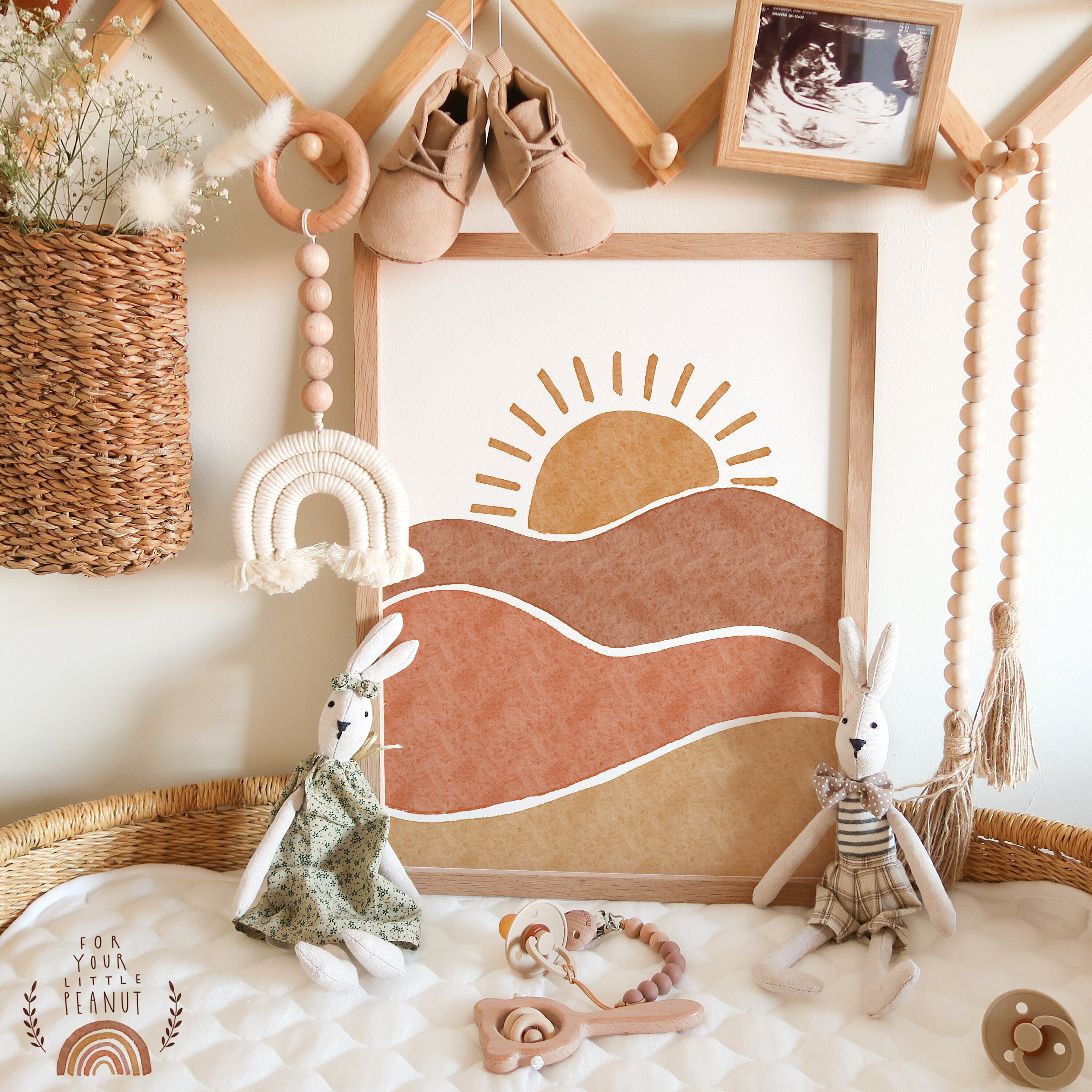 Sun Print Nursery Wall Art Sunset Art Nursery Decor Printable Wall Art ...