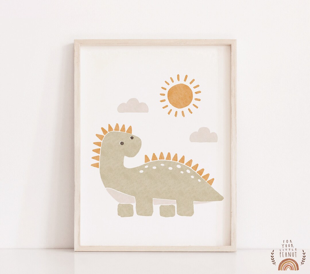 Dinosaur Poster Nursery Wall Art Dinosaur Print Nursery Decor Printable ...