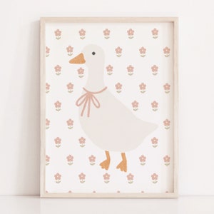 Illustrierter Entendruck | Bauernkindergarten | Bauernhauskunst | Kinderzimmer-Galeriewand | Baby-Dusche-Geschenk | Wunderliche Kunst | SOFORTIGER DOWNLOAD