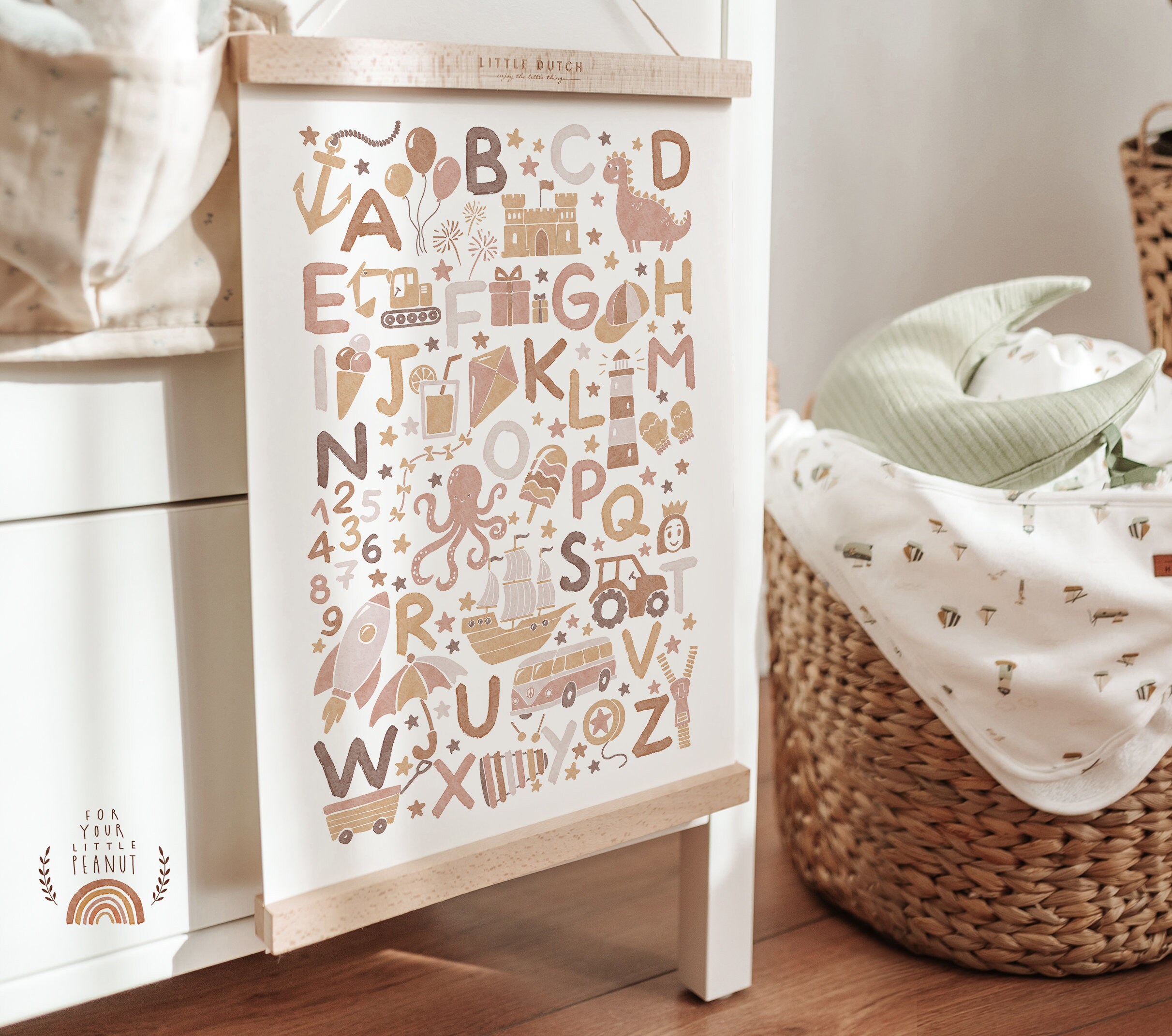 ABC Alphabet Nursery Poster | Whimsical Kids Room Wall Art (digital ...