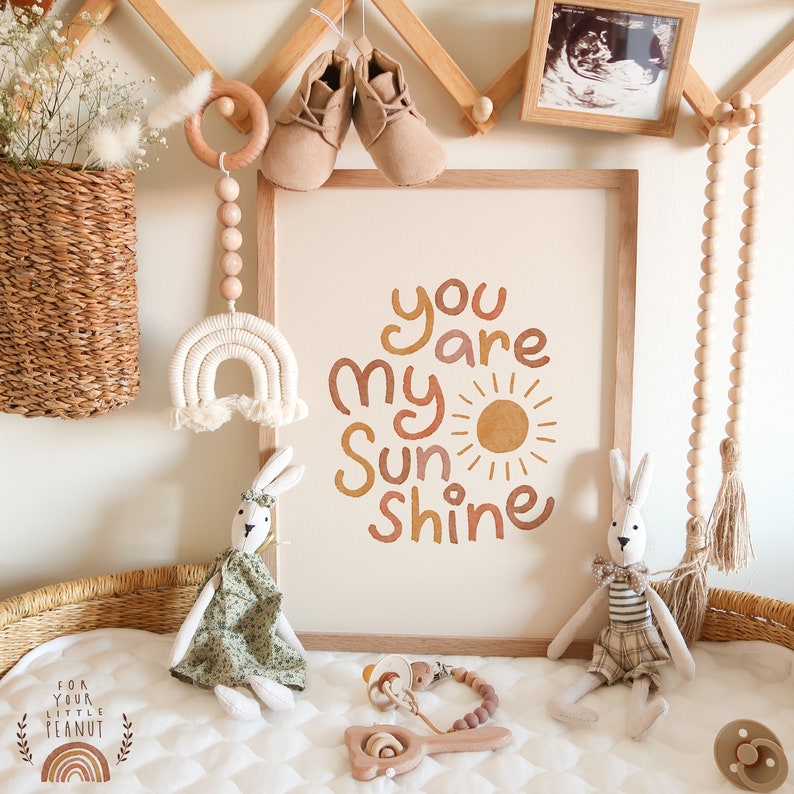 You Are My Sunshine Nursery Art Print, Kids Room Decor (digital ...