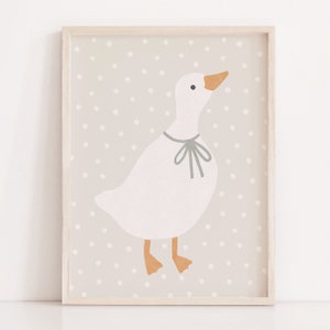 Impresión de pato ilustrado / Vivero de granja / Arte de granja / Pared de la galería de la guardería / Regalo de baby shower / Arte caprichoso / DESCARGA INSTANTE