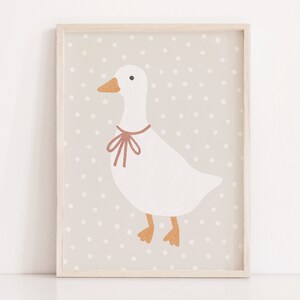Impresión de pato ilustrado / Vivero de granja / Arte de granja / Pared de la galería de la guardería / Regalo de baby shower / Arte caprichoso / DESCARGA INSTANTE