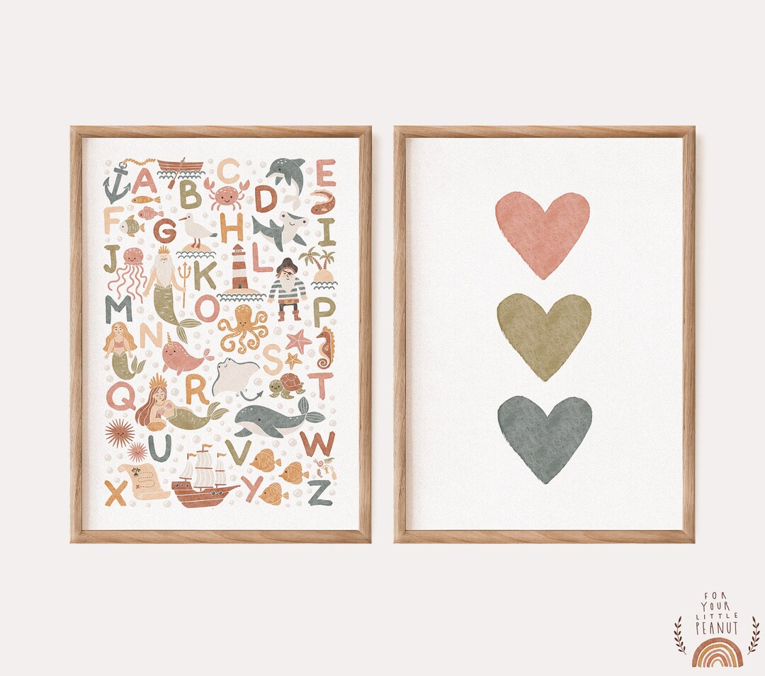 Set of Two Prints Nursery Wall Art Nursery Sets Printable Wall Art ...