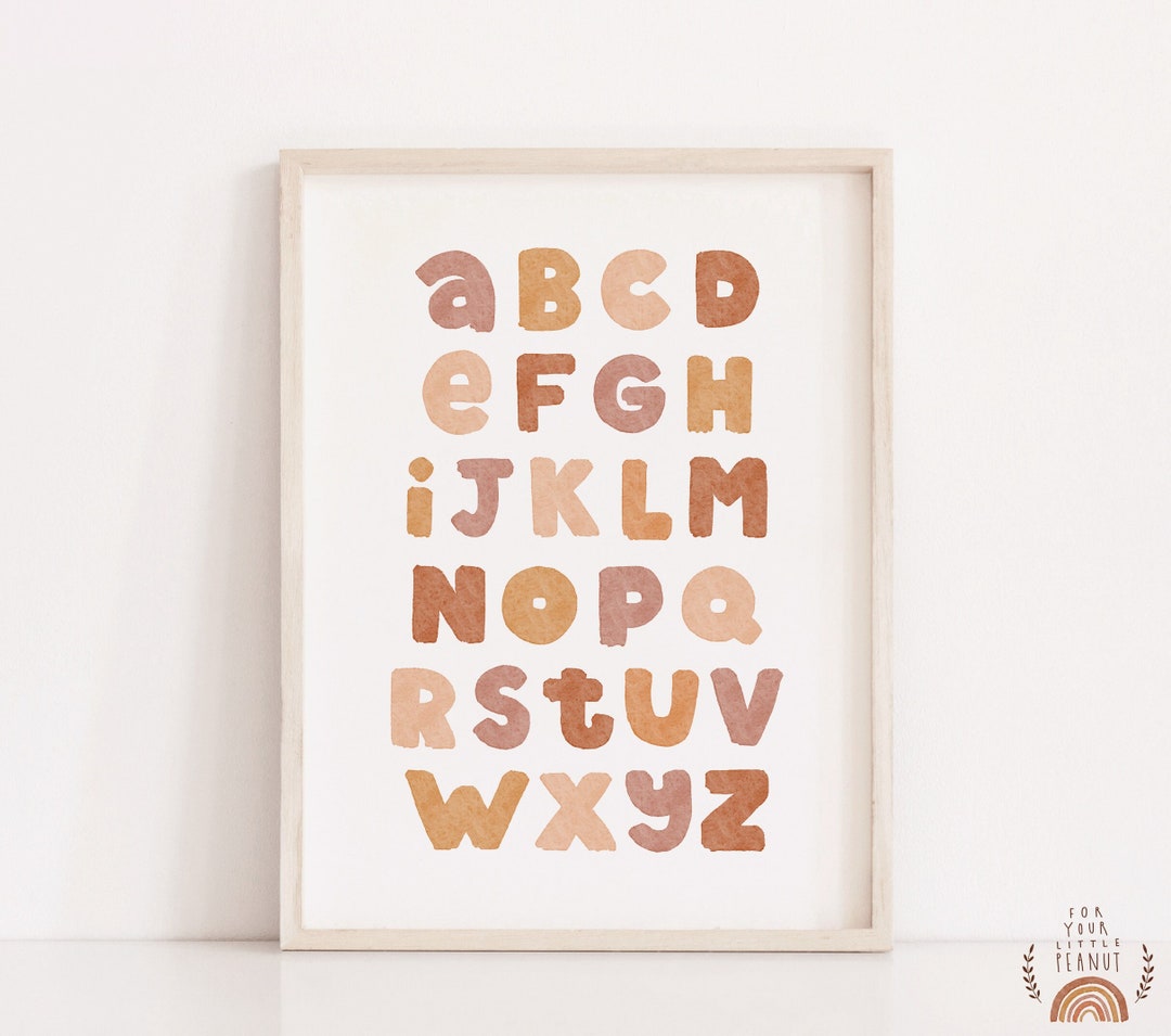 ABC Poster Nursery Wall Art Alphabet Poster Nursery Decor Printable ...