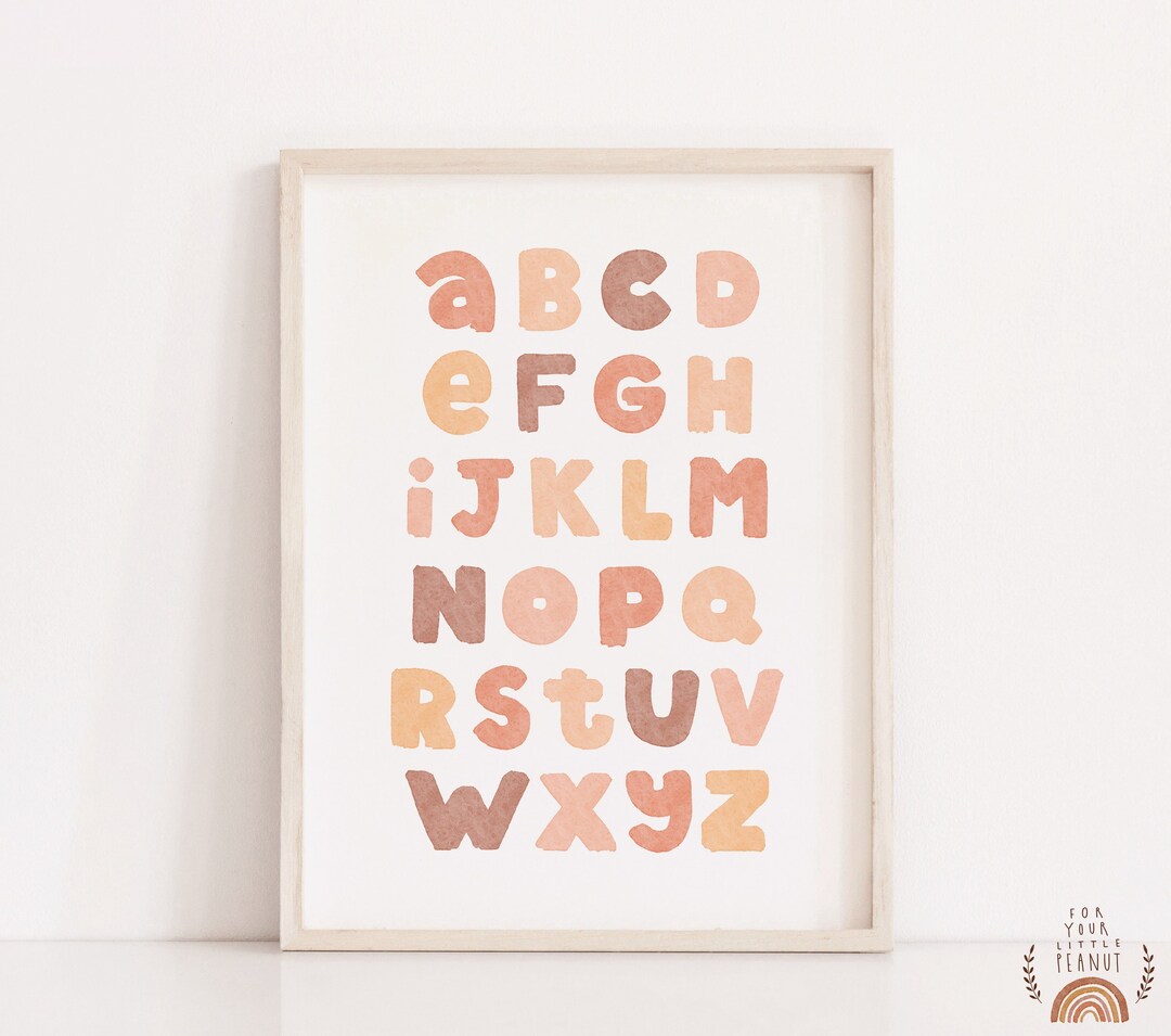 ABC Poster Nursery Wall Art Alphabet Poster Nursery Decor Printable ...