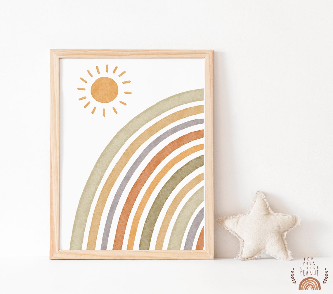 Nursery Wall Art Rainbow Nursery Decor Printable Wall Art Nursery ...