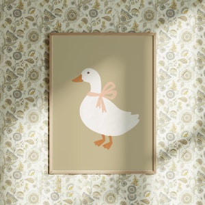 Impresión de pato caprichoso / Arte de la pared del vivero / Decoración del vivero de la granja / Arte de la pared imprimible / Impresiones del vivero / DESCARGA INSTANTE