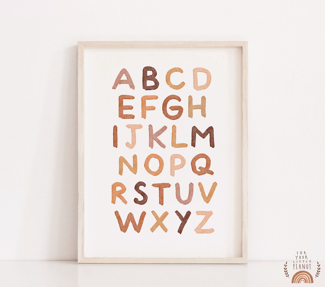 ABC Poster Nursery Wall Art Alphabet Poster Nursery Decor Printable ...