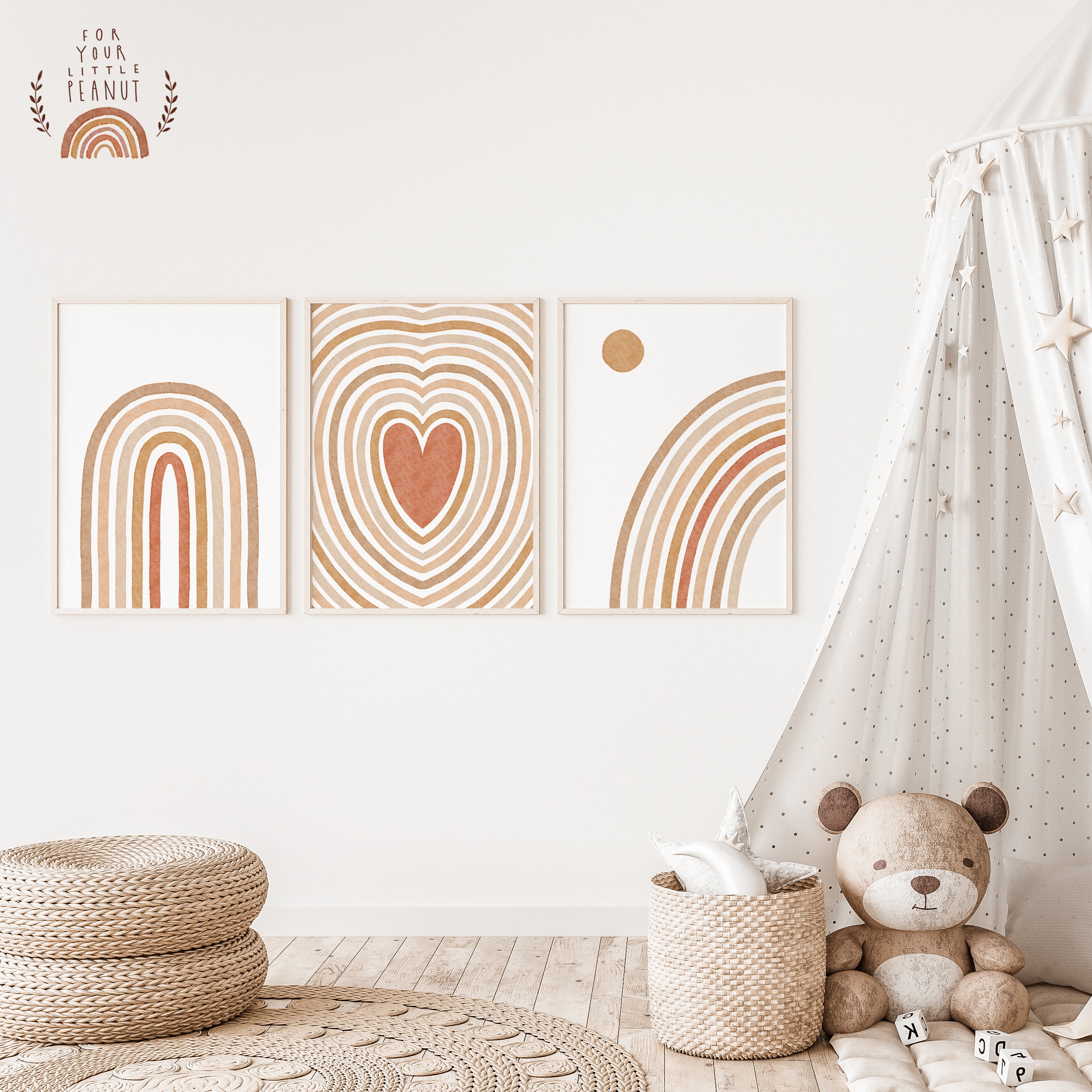 Set of Three Nursery Prints Kids Printable Wall Art Instant | Etsy