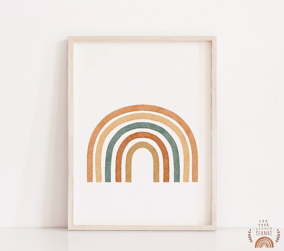 Art & Collectibles Prints Rainbow Boho Nursery Printable Wall Art ...