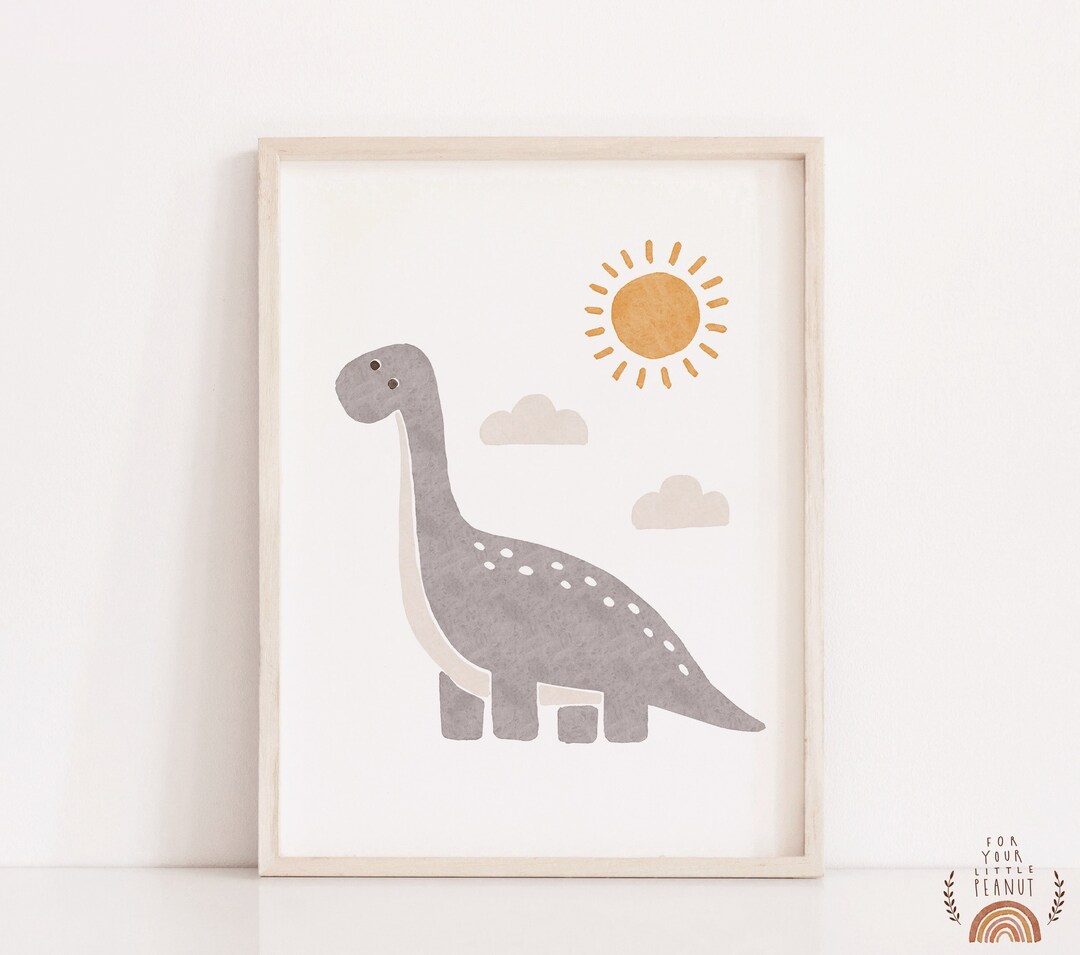 Dinosaur Poster Nursery Wall Art Dinosaur Print Nursery Decor Printable ...