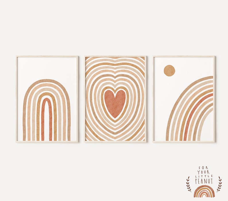 Set of Three Nursery Prints Kids Printable Wall Art Instant - Etsy