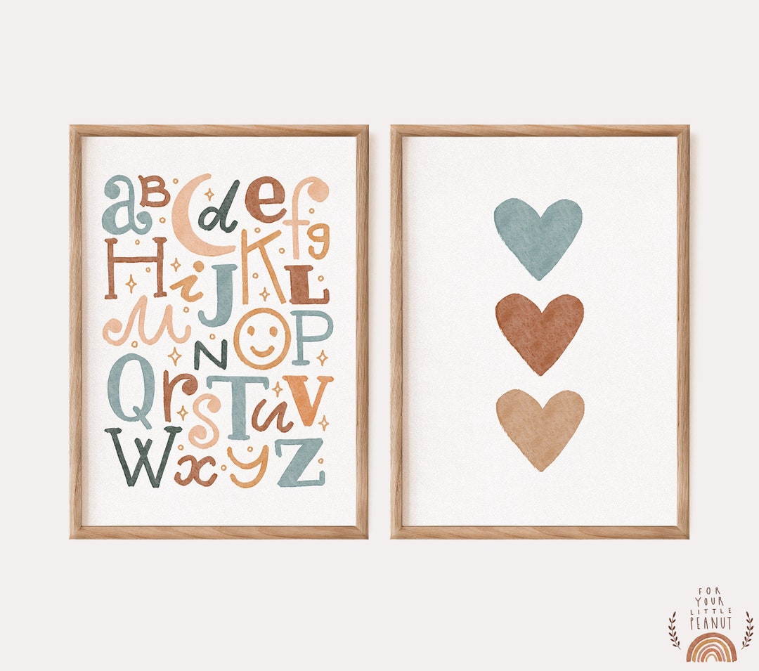 Set of Two Prints Nursery Wall Art Nursery Sets Printable Wall - Etsy