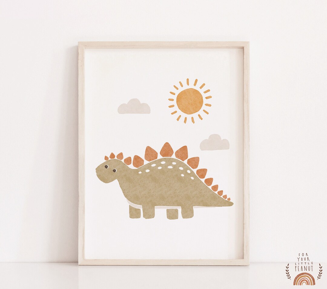Dinosaur Poster Nursery Wall Art Dinosaur Print Nursery Decor Printable ...