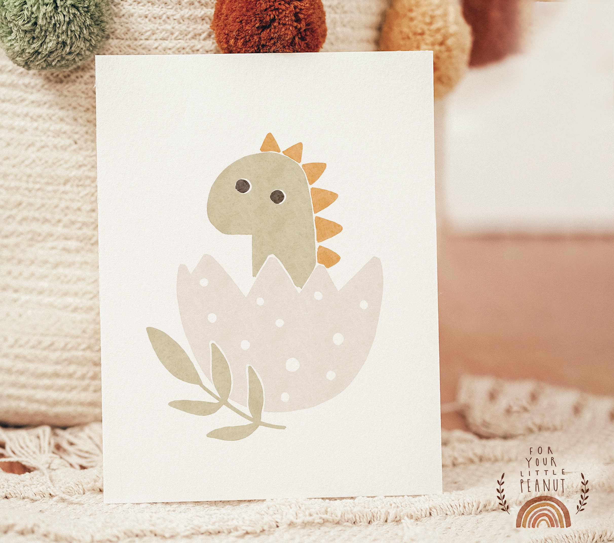 Dinosaur Poster Nursery Wall Art Dinosaur Print Nursery Decor Printable ...