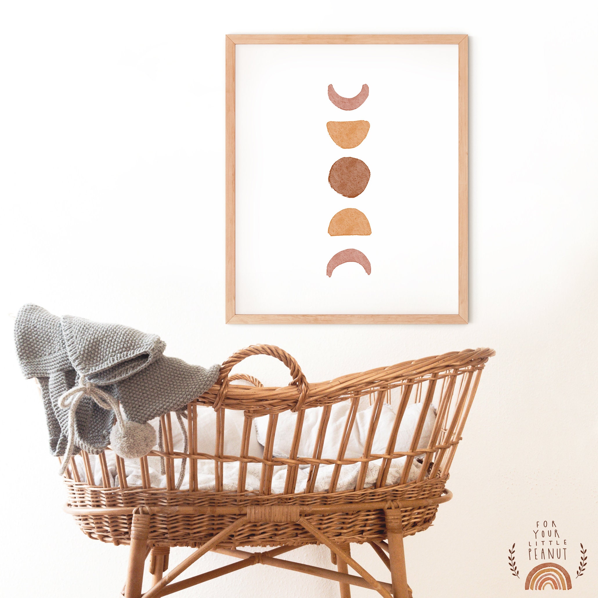 Nursery Wall Art Moon Phases Nursery Decor Printable Wall Art Nursery ...