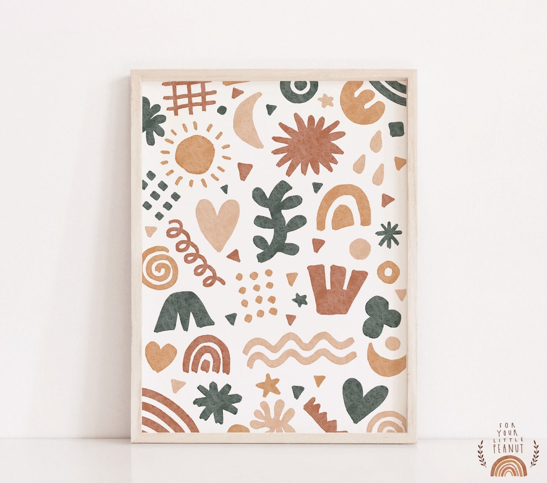Nursery Wall Art Abstract Art Print Nursery Decor Printable - Etsy