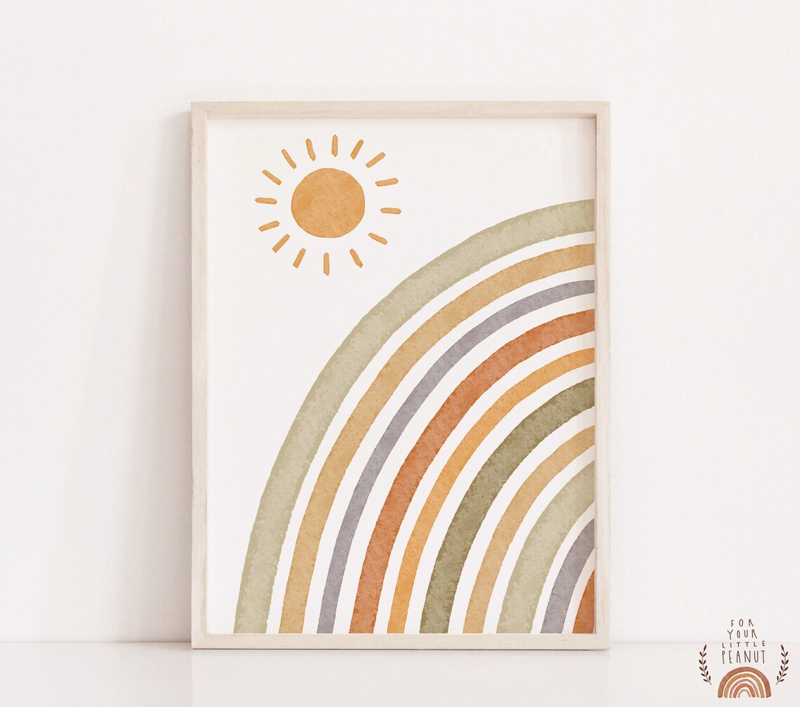 Nursery Wall Art Rainbow Nursery Decor Printable Wall Art Nursery ...