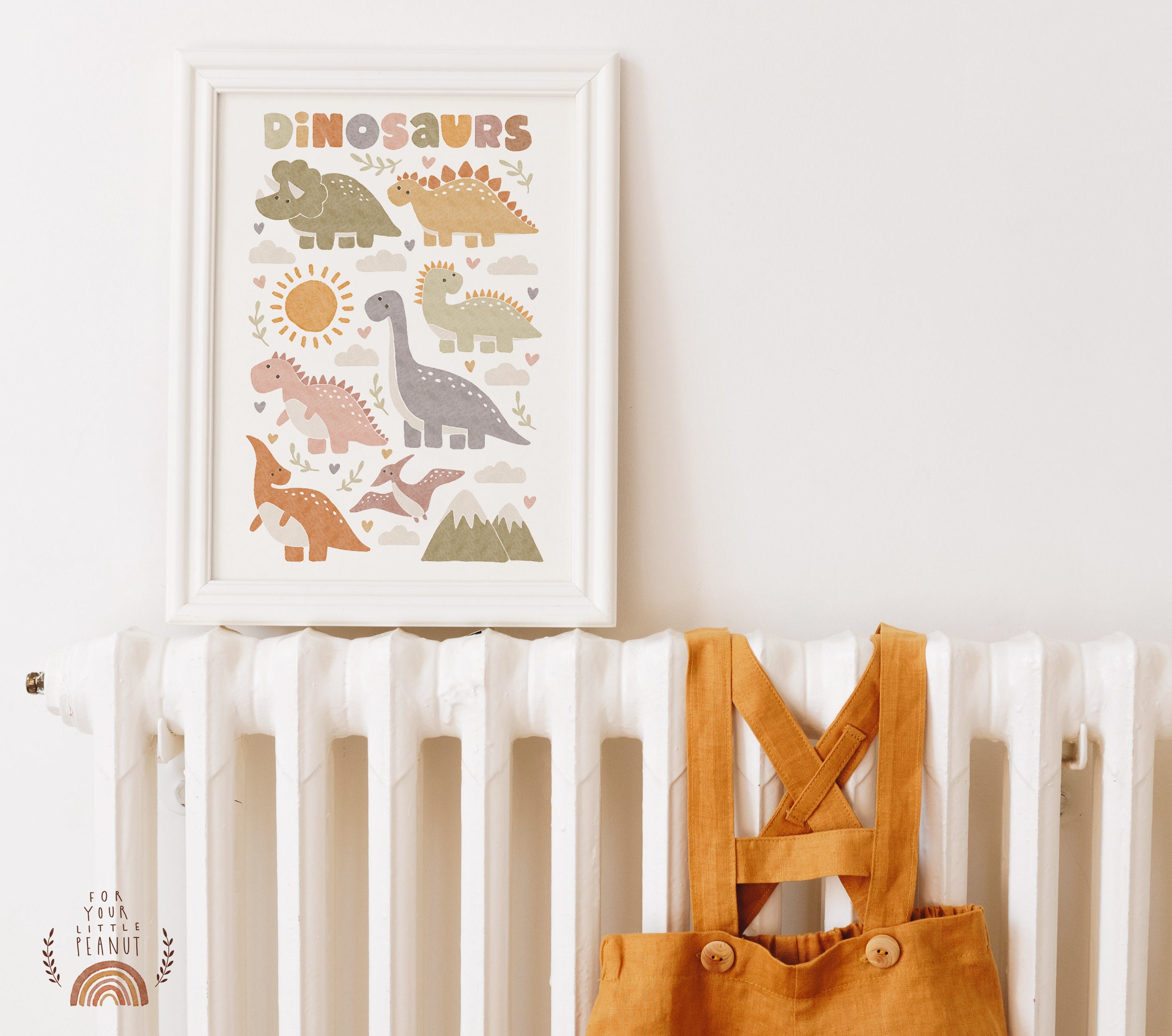 Dinosaur Poster Nursery Wall Art Dinosaur Print Nursery Decor Printable ...