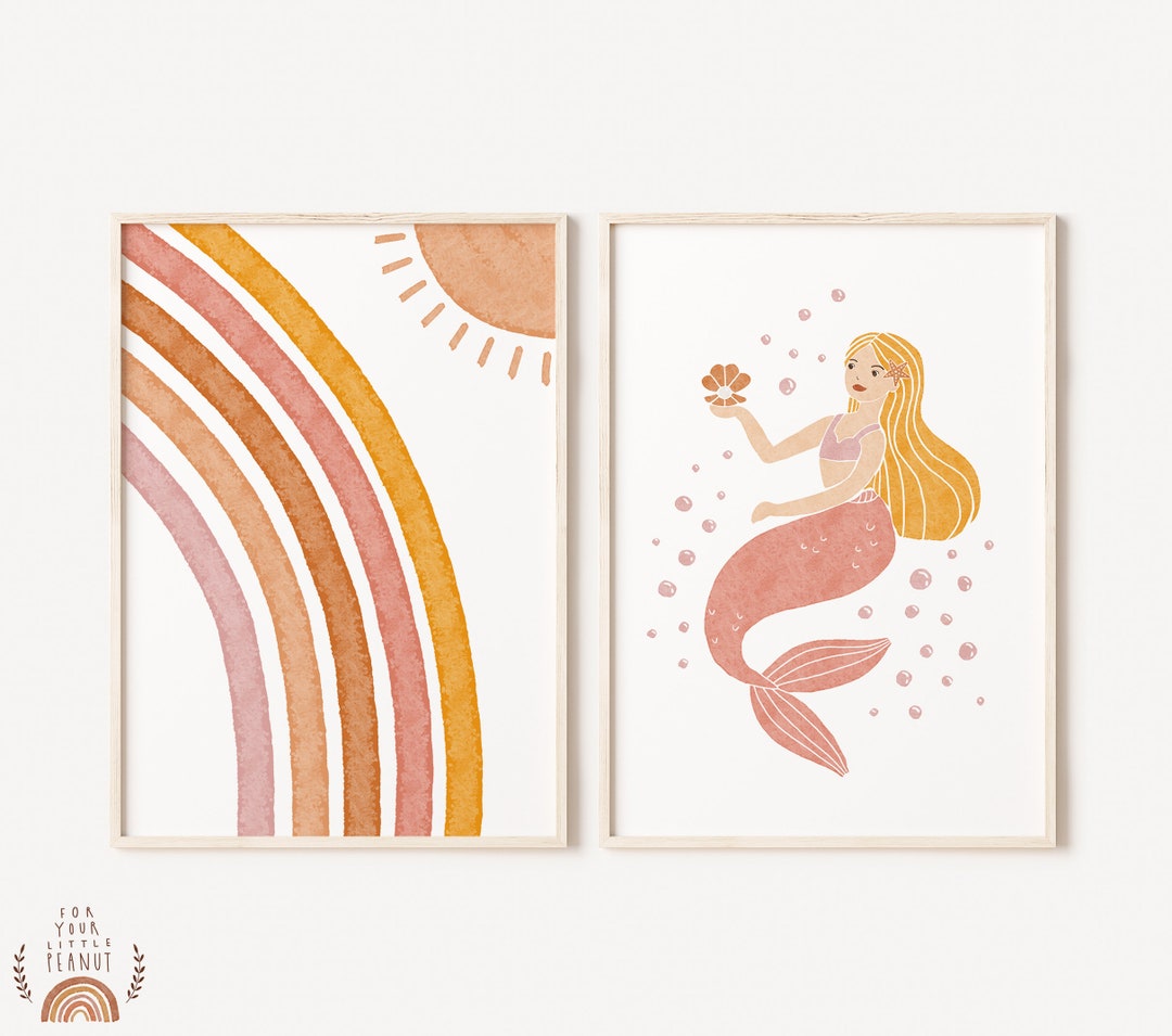 Set of Two Prints Nursery Wall Art Nursery Sets Printable Wall Art ...