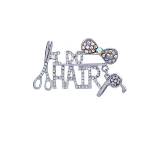 cocojewelry I DO Hair Scissors Brooch Pin Hair Stylist Jewelry