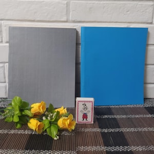 Conjunto de 2 cuadernos vintage de 96 hojas cuadriculadas en blanco, álbumes de recortes antiguos, cuadernos soviéticos, cuadernos escolares gruesos, material para manualidades, material de oficina, vintage, años 70