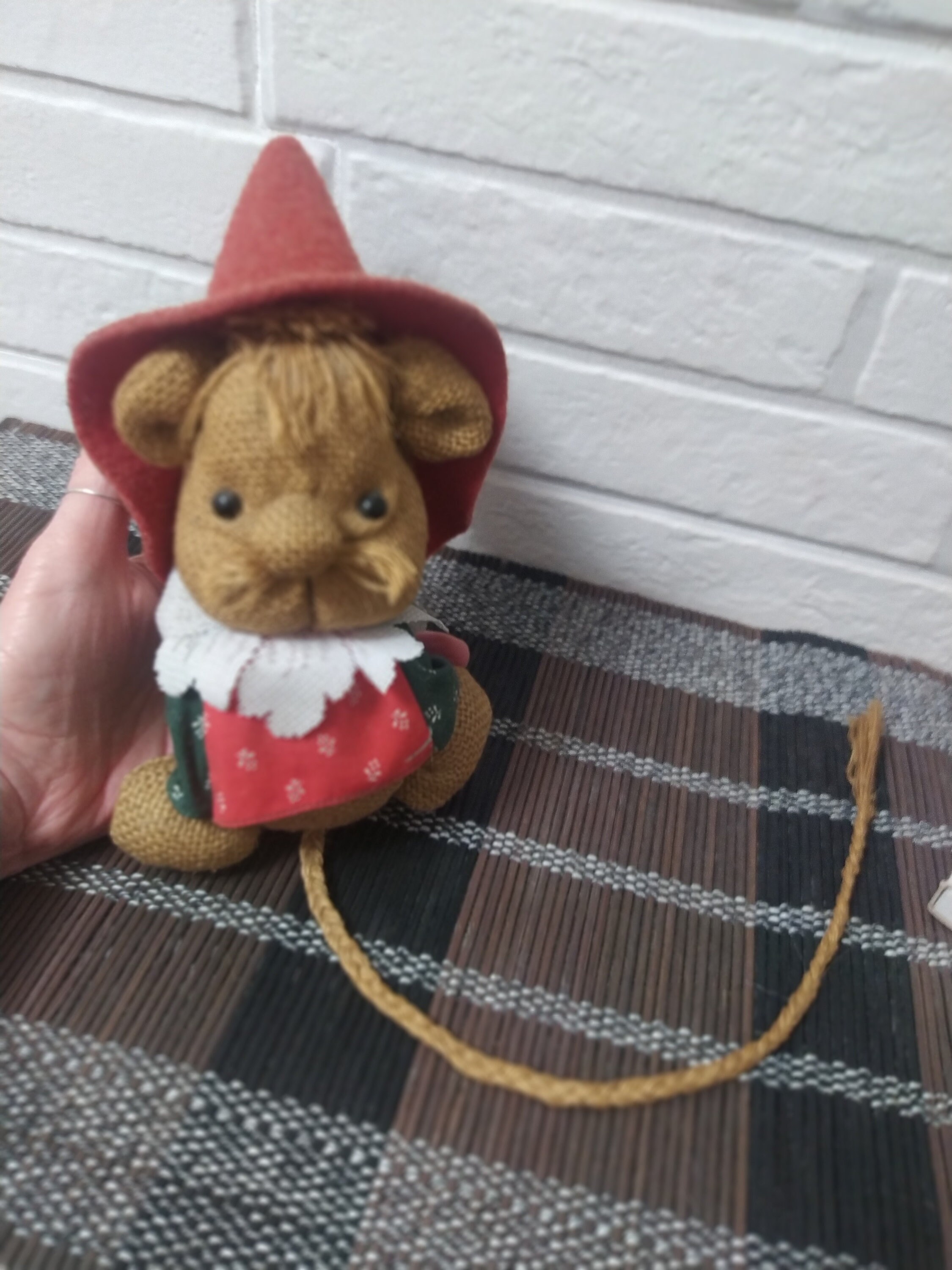souris まとめ売り Famille de souris en toile de jute VTG/ensemble de souris en
