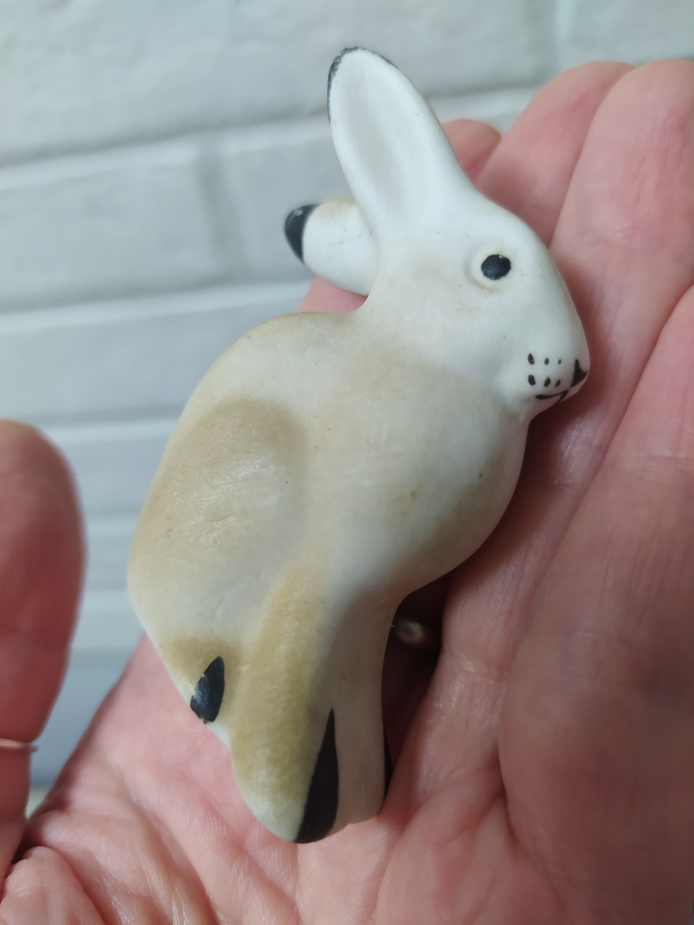 Vtg Set of 4 Bunny Rabbit Family Figurines/soviet Art Pottery Mother ...