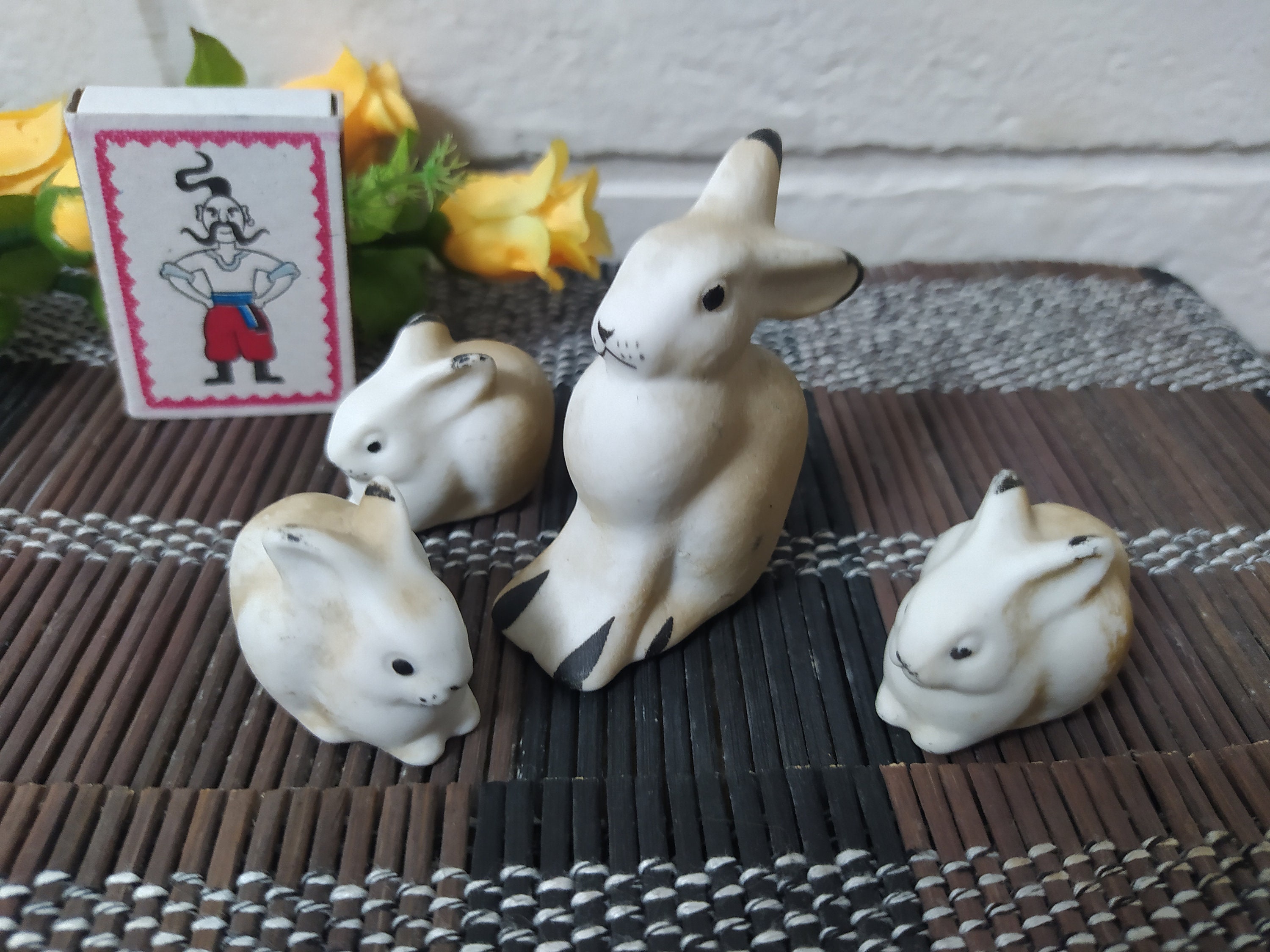Vtg Set of 4 Bunny Rabbit Family Figurines/soviet Art Pottery - Etsy